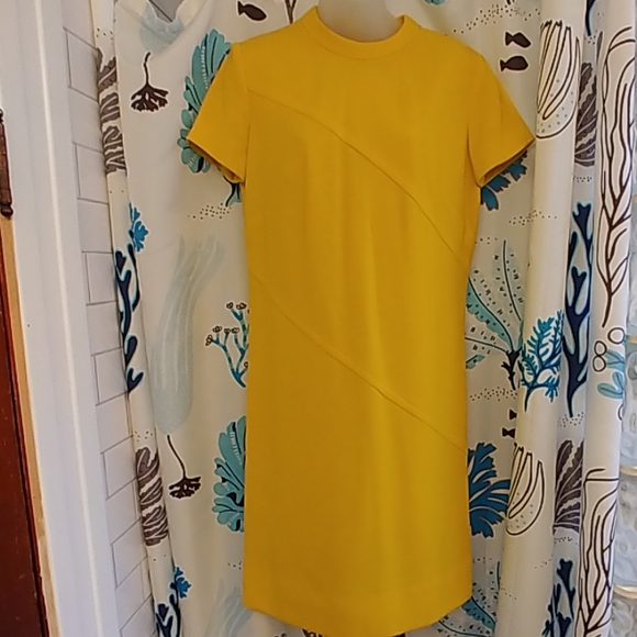 Vintage Dresses & Skirts - Vintage 60s Mod David Crystal Fashion Yellow Dress